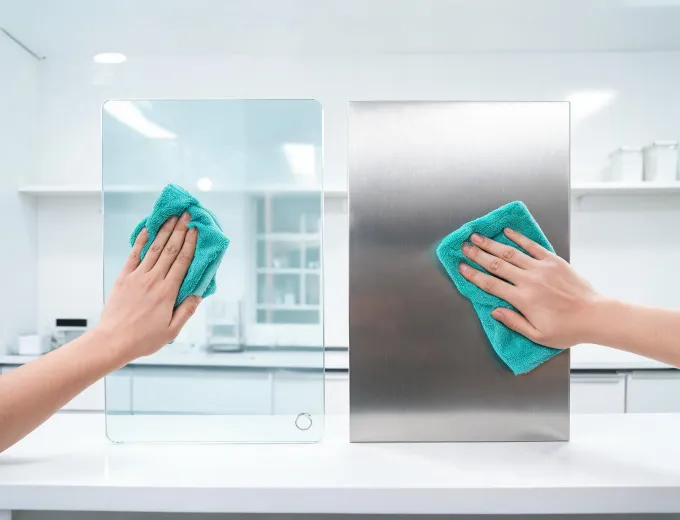 Microfiber cloth testing on glass